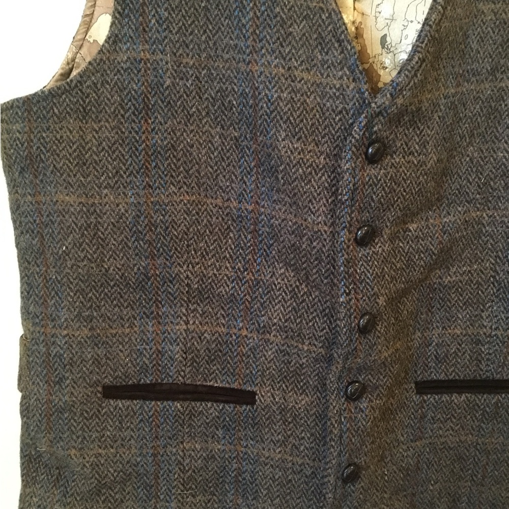 Celtic Tweed Brown Hunting Tweed Vest NWT - Picture 5 of 6